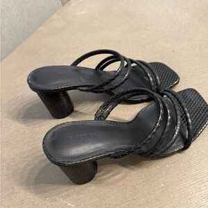 Express Black Strappy Heels